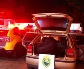 Carro lotado de pneus estrangeiros é apreendido em Guaíra