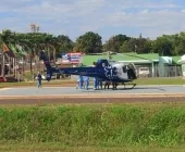 Mulher vítima de queimaduras graves em Guaíra é transferida de helicóptero para Toledo