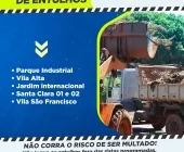 Guaíra divulga cronograma de bairros que receberão a coleta de entulhos na próxima semana