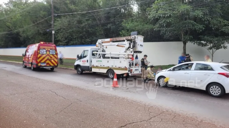 Condutora tem mal-estar e colide em veículo estacionado, em Marechal Rondon