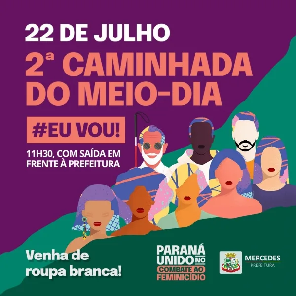 Mercedes realiza Caminhada do Meio-Dia nesta terça em apoio à luta contra o feminicídio