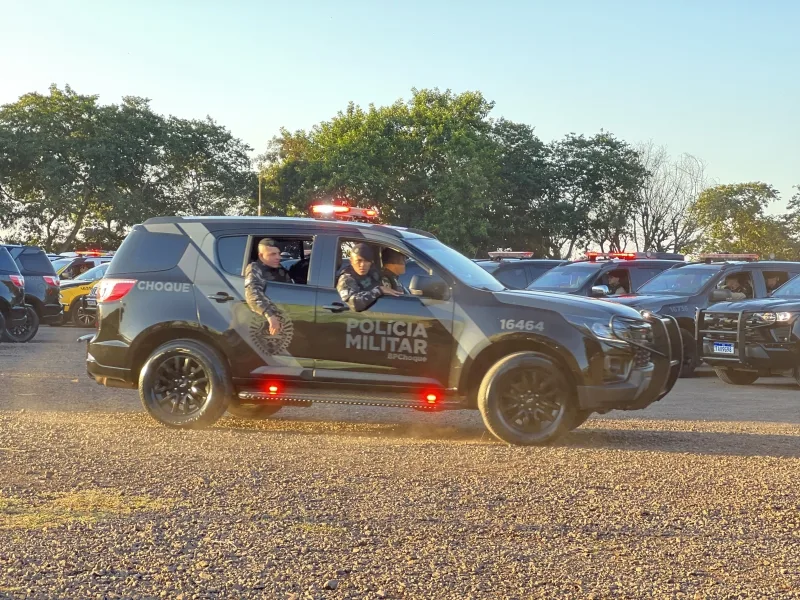 Várias viaturas e helicópteros: Operação Sinergia II mobiliza policiais em Guaíra
