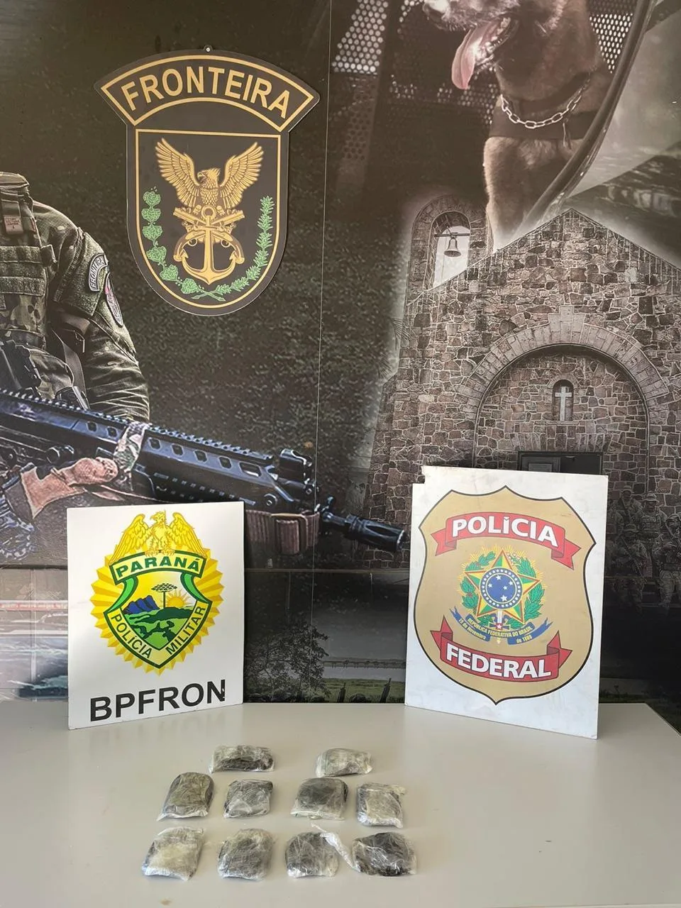 Homem é preso em Guaíra com haxixe escondido em gesso falso no braço