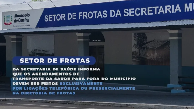 Guaíra orienta população sobre agendamento de transporte da saúde para fora do Município