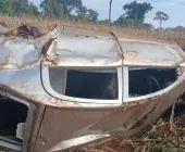 Capotamento deixa homem ferido no interior de Marechal Rondon