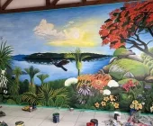 Biblioteca de Mercedes ganha nova pintura inspirada na natureza