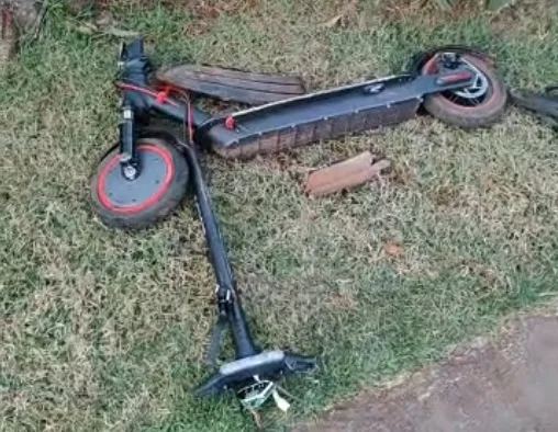 Criança com patinete fica ferida após colisão com carro em Nova Santa Rosa