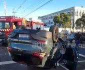 Em trecho 200 metros, dois acidentes são quase ao mesmo tempo em Marechal Rondon