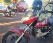 Acidente entre duas motos deixa homem ferido no centro de Marechal Rondon
