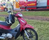 Motociclista resulta com suspeita de fratura após acidente em Marechal Rondon