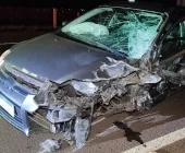 Colisão frontal deixa dois motoristas feridos na entrada de Nova Santa Rosa