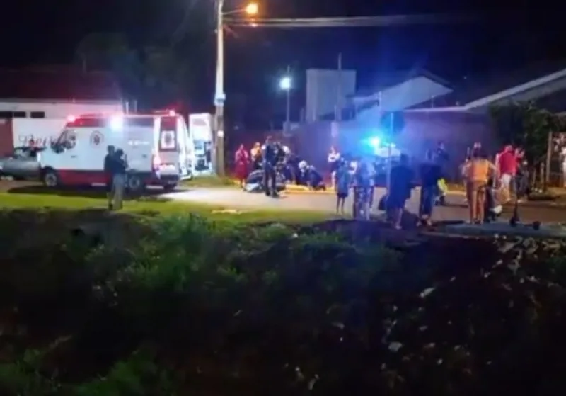 Acidente deixa homem e adolescente feridos em Guaíra
