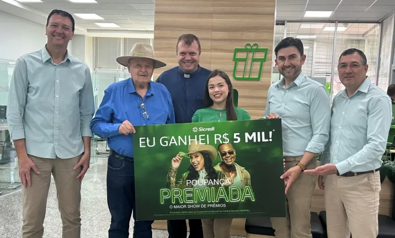 Mais um Associado do Sicredi em Marechal Rondon ganha R$5 mil na campanha Poupança Premiada
