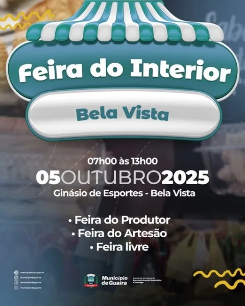Feira do Interior movimenta a comunidade de Bela Vista, em Guaíra, no dia 5 de outubro
