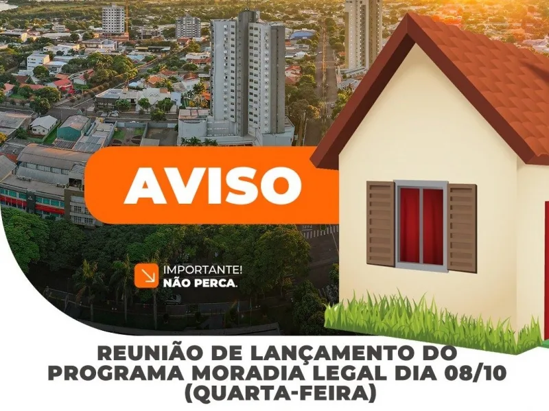 Município de Guaíra realizará 4ª fase do Programa Moradia Legal