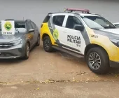Veículo furtado no RS é recuperado pela PM de Guaíra e homem é preso