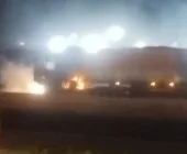 Carreta pega fogo na BR-163 em Marechal Rondon