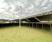 Começa a montagem da estrutura para a festa dos 33 anos de Mercedes