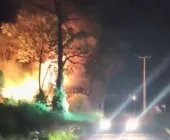 Incêndio em mata mobiliza bombeiros e prefeitura de Mercedes