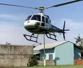 Helicóptero do Consamu transfere paciente de Mercedes para hospital em Cascavel