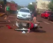 Homem fica ferido em acidente no centro de Mercedes