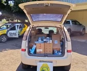 Carro carregado com cigarros é apreendido pela PM após perseguição em Guaíra