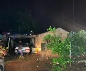 Temporal no fim de semana causa destelhamentos e quedas de árvores em Nova Santa Rosa