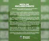 Prefeitura de Guaíra divulga nota sobre investigação envolvendo profissional de enfermagem