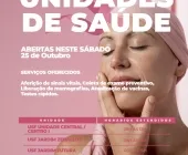 3 Unidades de Saúde abrem neste sábado em ação do Outubro Rosa