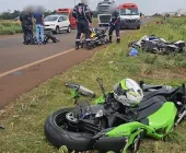 Acidente na BR-163 entre Marechal e Toledo envolve três motos de alta cilindrada