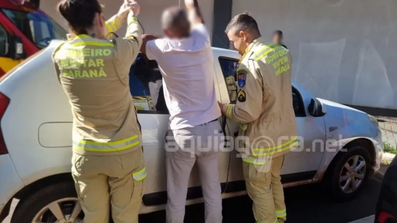 Bombeiros resgatam bebê que ficou preso dentro de carro após veículo trancar em Marechal Rondon