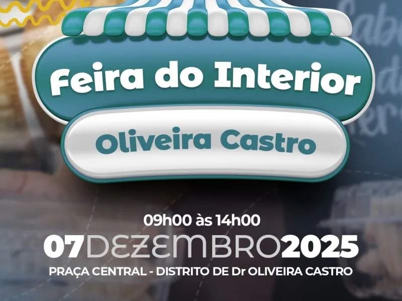 Distrito de Dr. Oliveira Castro receberá edição da Feira do Interior