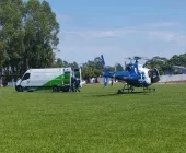 Helicóptero do SAMU pousa em Mercedes e transfere paciente