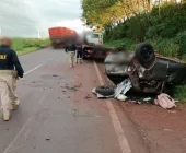Crianças e adolescentes estão entre os feridos em capotamento na BR-163 entre Marechal e Toledo