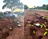 Homem morre ao capotar caminhonete com drogas em Iguatemi