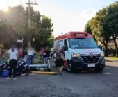 Estudante fica ferido em colisão envolvendo carro e bicicleta em Quatro Pontes