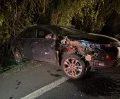 Acidente na BR-163 em Mercedes mobiliza ambulância