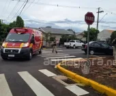 Idoso fica ferido em acidente no centro de Marechal Rondon