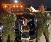 Fã da Polícia, menino de Mercedes recebe visita e presente do BPFRON