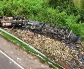 Caminhoneiro morre em grave acidente na Ponte Ayrton Senna, entre Guaíra e Mundo Novo