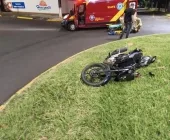 Jovem fica ferido após acidente de motocicleta durante a madrugada em Marechal Rondon