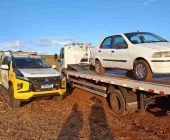 Motorista foge de abordagem da polícia e abandona carro na PRc-467 em Marechal Rondon