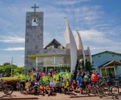 Pedal da Padroeira reúne dezenas de ciclistas em Guaíra