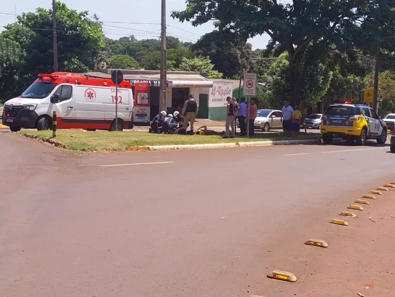 Acidente em trevo de Guaíra deixa duas pessoas feridas