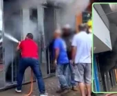 Incêndio destrói barbearia no centro de Terra Roxa