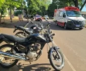 Colisão entre motos deixa duas pessoas feridas em Marechal Rondon