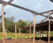 Rajada de vento arranca telhado de galpão e causa prejuízo de cerca de R$ 100 mil no oeste