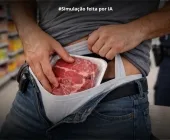 Homem esconde carnes na cueca após furto em Guaíra e acaba preso