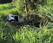 Carro fica destruído em acidente em Toledo e condutor sai ileso