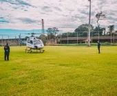 Helicóptero realiza transferência urgente de paciente de Marechal Rondon para Cascavel